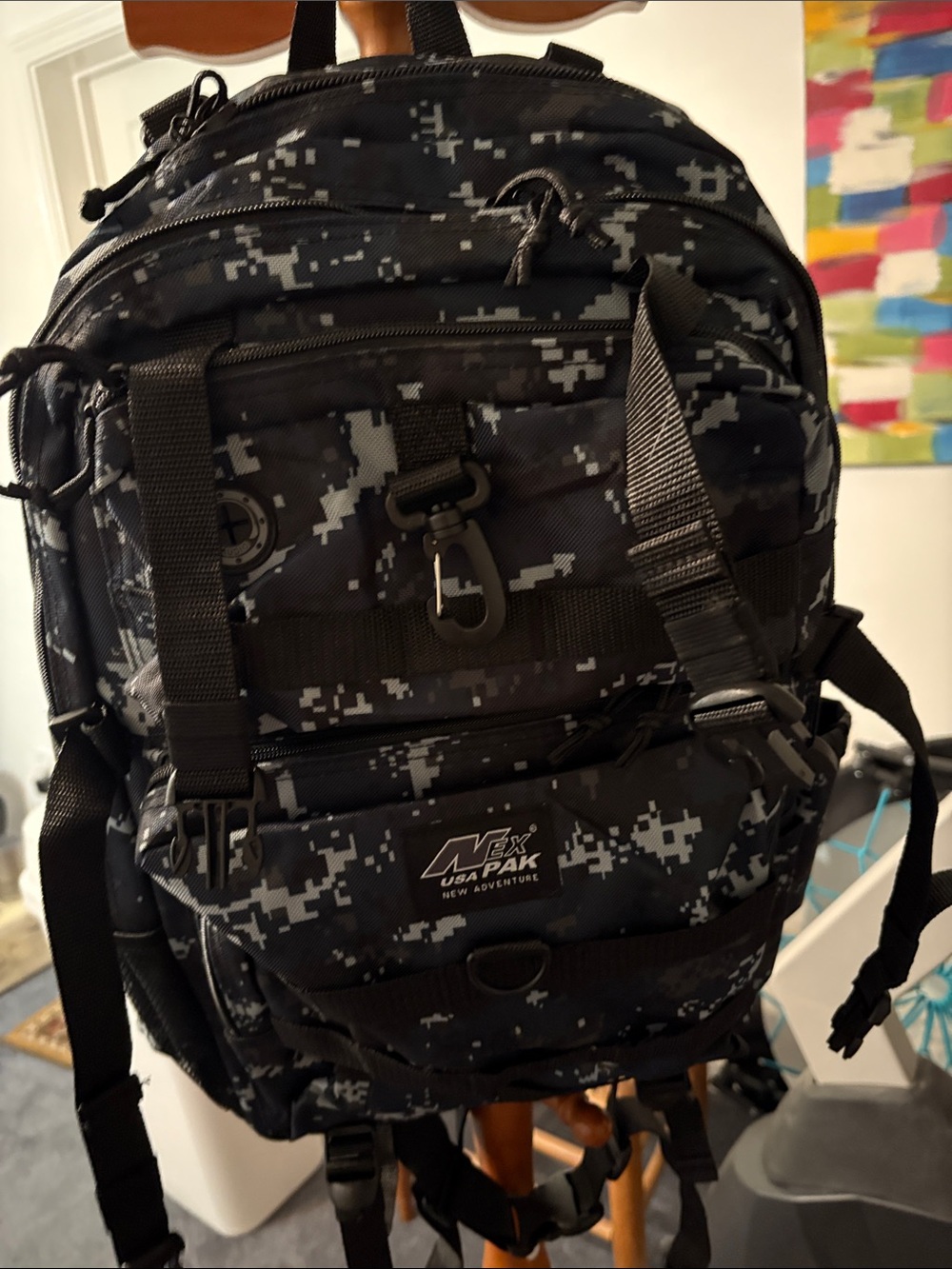 Digital Camo Navy Blue Tactical Backpack